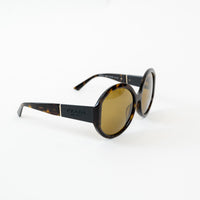 Prada Tortoise Shell Oversized Round Sunglasses