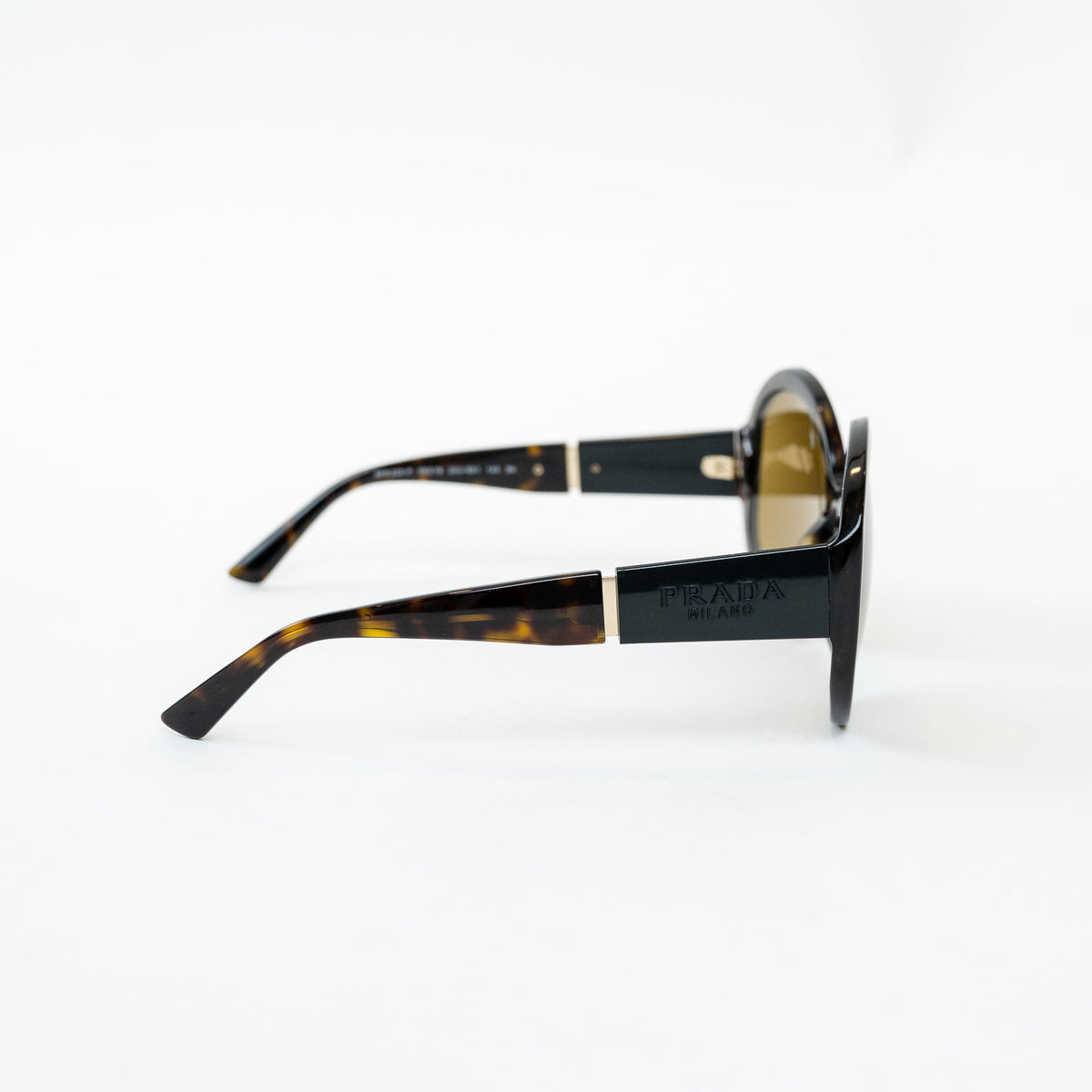 Prada Tortoise Shell Oversized Round Sunglasses