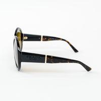 Prada Tortoise Shell Oversized Round Sunglasses