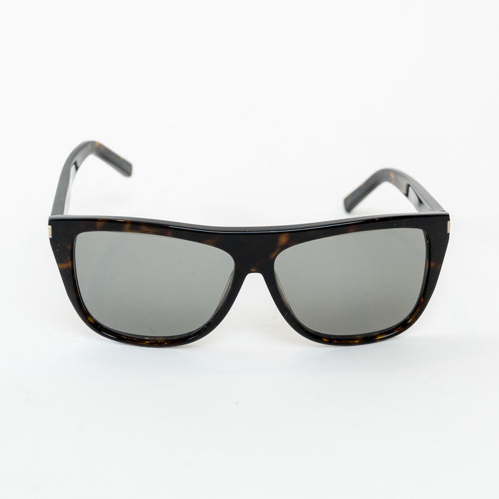 Saint Laurent Dark Tortoise Shell Rectangle Frame Glasses