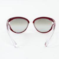Pre-Loved Chanel™ Clear Cateye Sunglasses with Red Accents