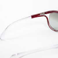 Pre-Loved Chanel™ Clear Cateye Sunglasses with Red Accents