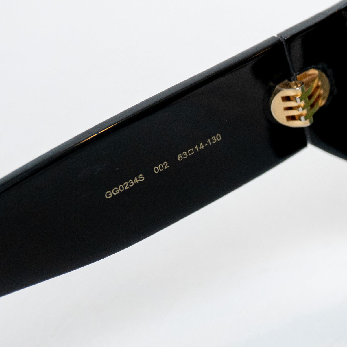 Gucci Black Pearl Embellished GG Square Frame Sunglasses with Orange Lenses