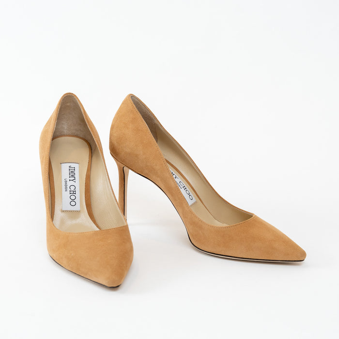 Jimmy Choo Tan Suede Pumps Size 35.5