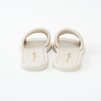 Christian Dior White Lambskin Embossed Every-D Slide Size 36