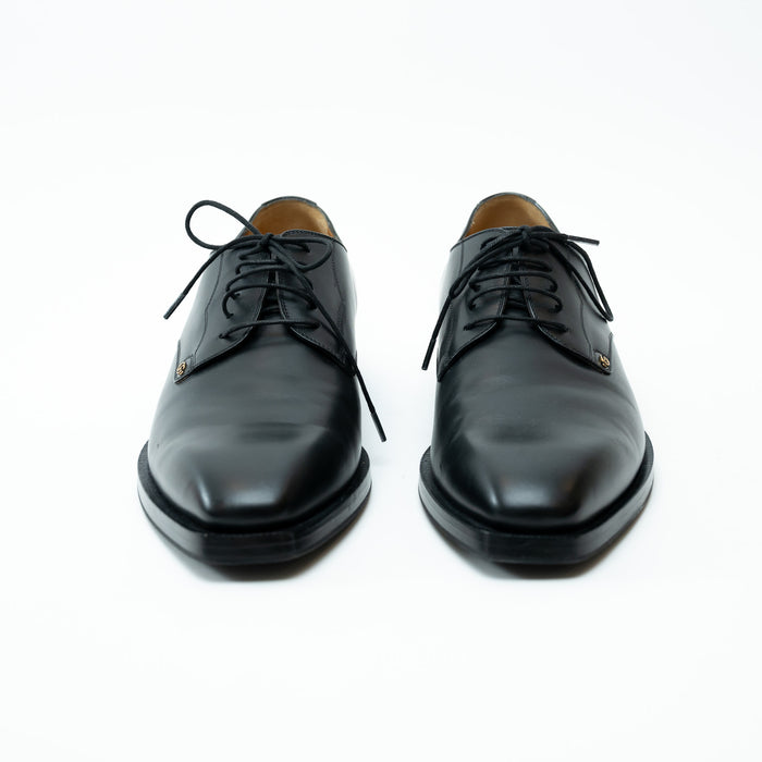 Mens Gucci Black Smooth Leather Dress Shoe Size 8.5