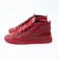 Mens Balenciaga Arena Red High Top Sneakers Size 44