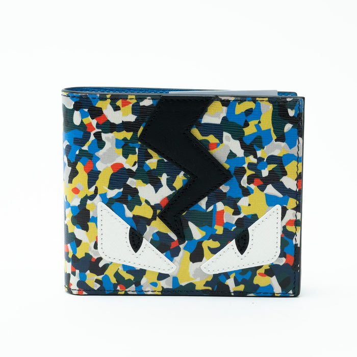 Fendi Multicolour Monster Eyes Bifold Leather Wallet