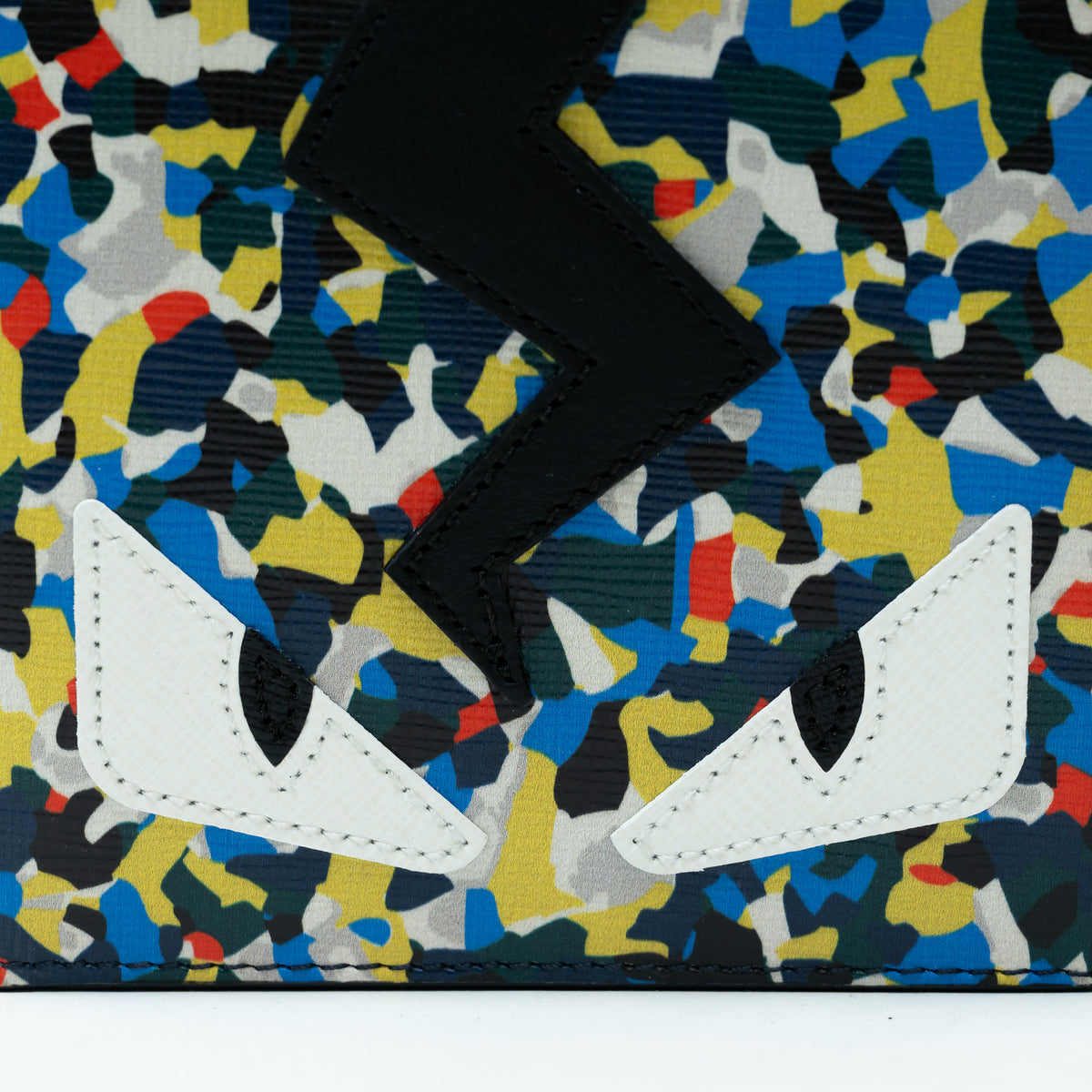 Fendi Multicolour Monster Eyes Bifold Leather Wallet