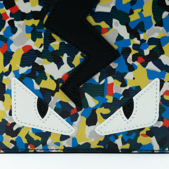 Fendi Multicolour Monster Eyes Bifold Leather Wallet