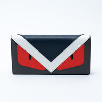 Fendi Grained Leather Monster Bifold Long Wallet