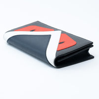 Fendi Grained Leather Monster Bifold Long Wallet