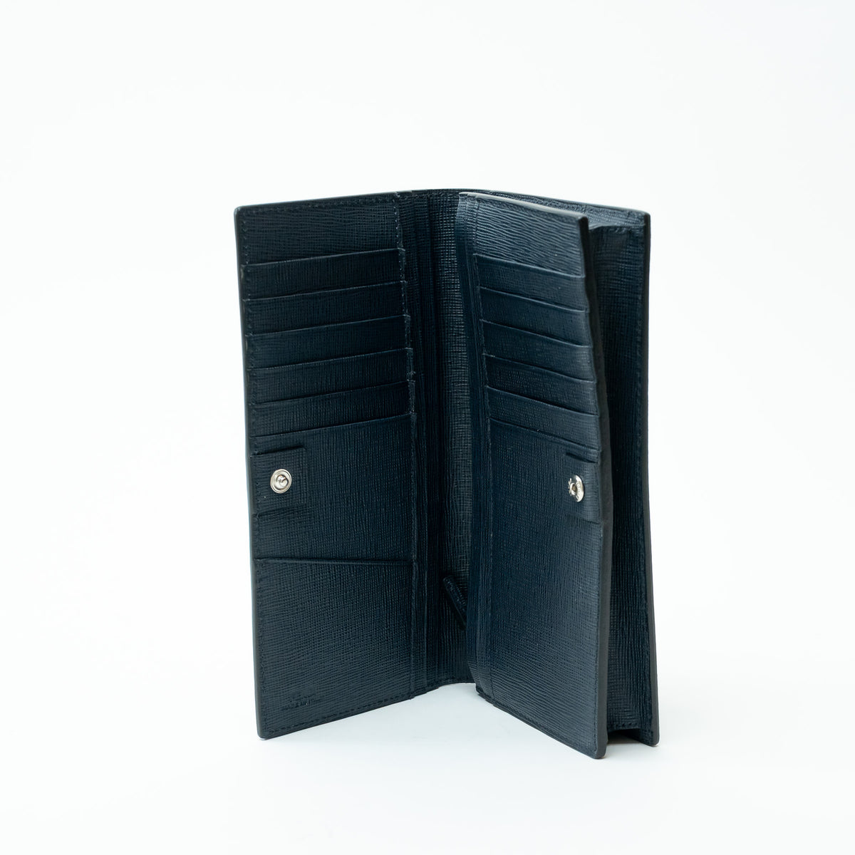 Fendi Grained Leather Monster Bifold Long Wallet