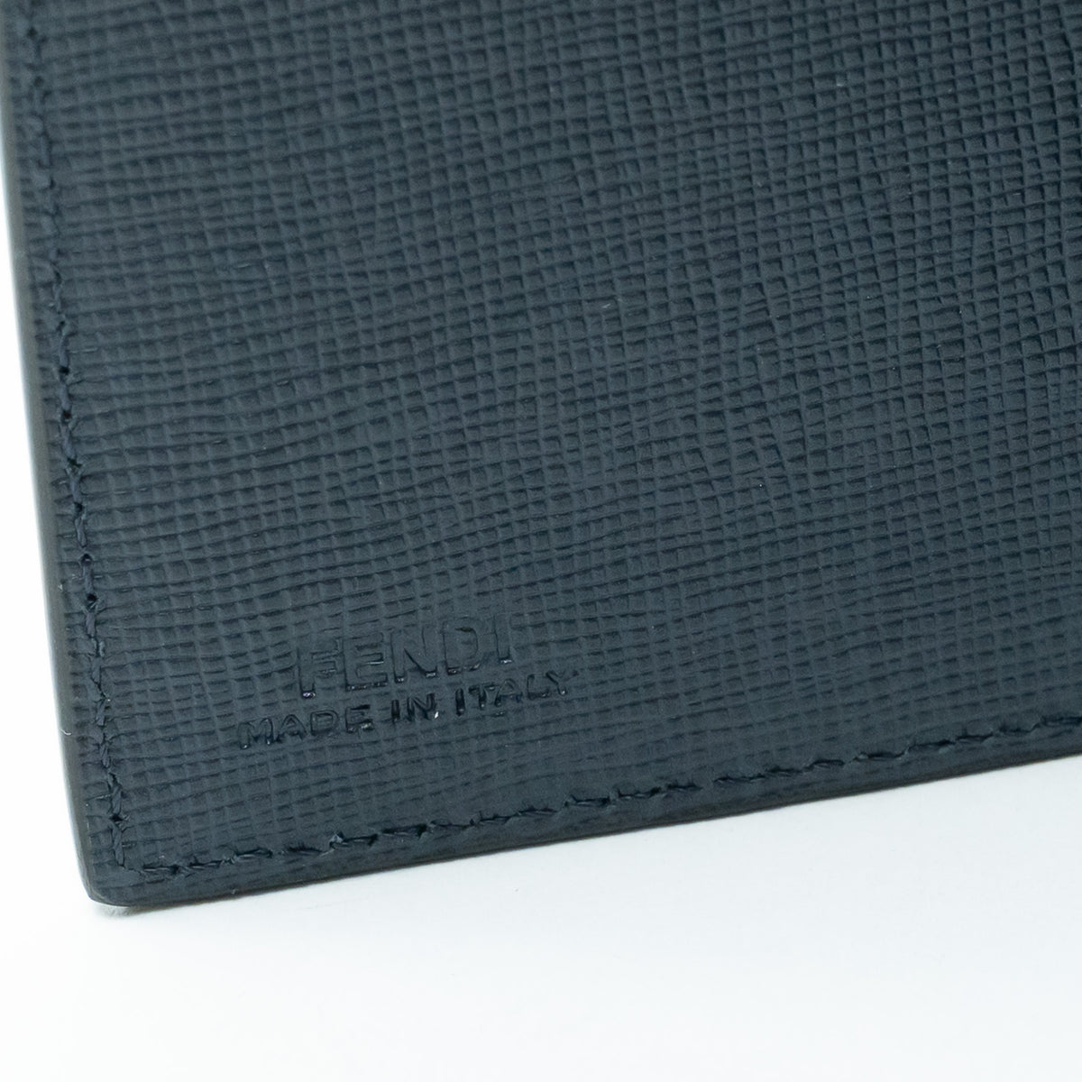 Fendi Grained Leather Monster Bifold Long Wallet