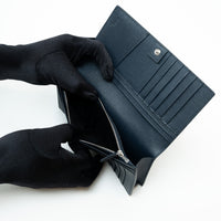 Fendi Grained Leather Monster Bifold Long Wallet