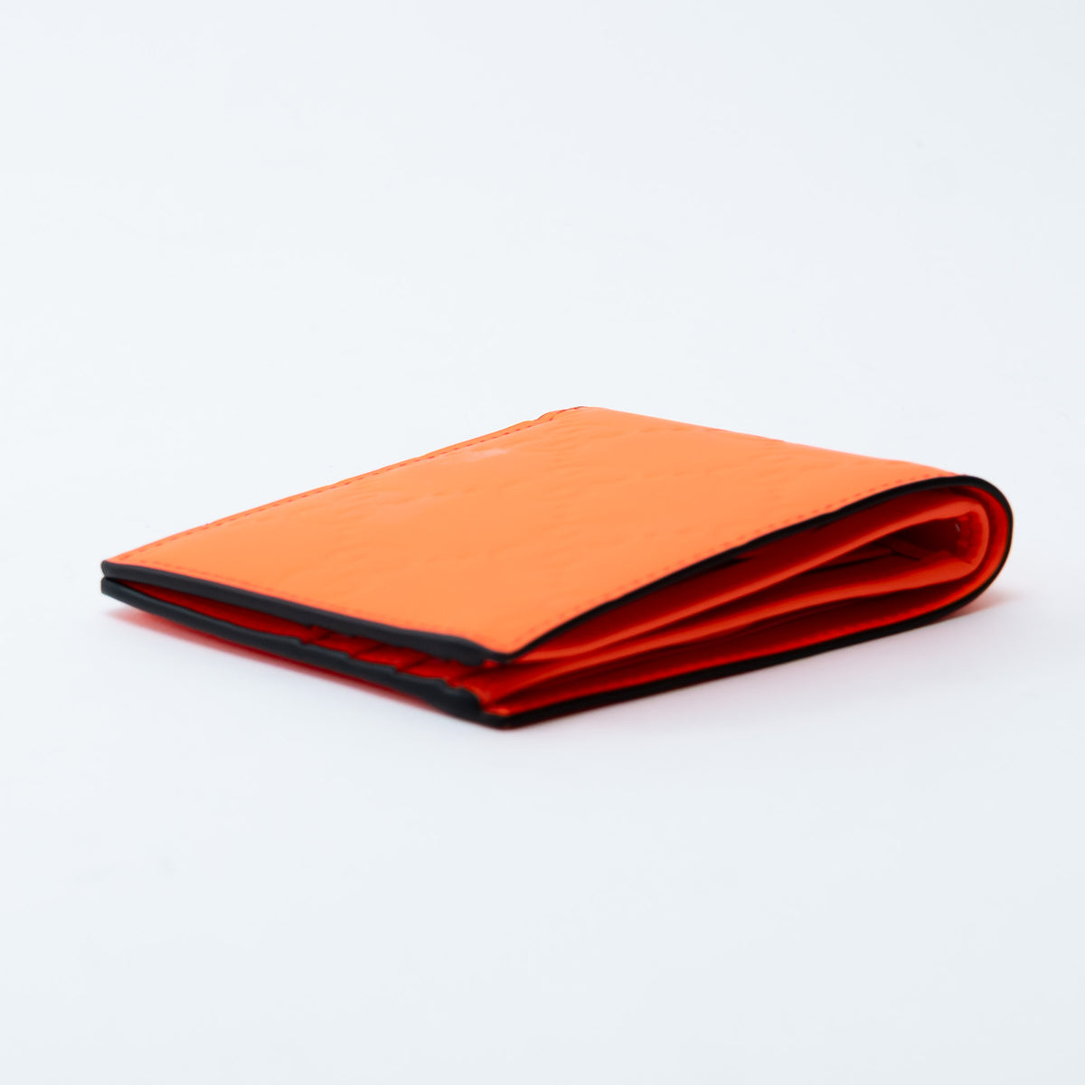 Gucci Neon Orange Bifold Monogram Wallet