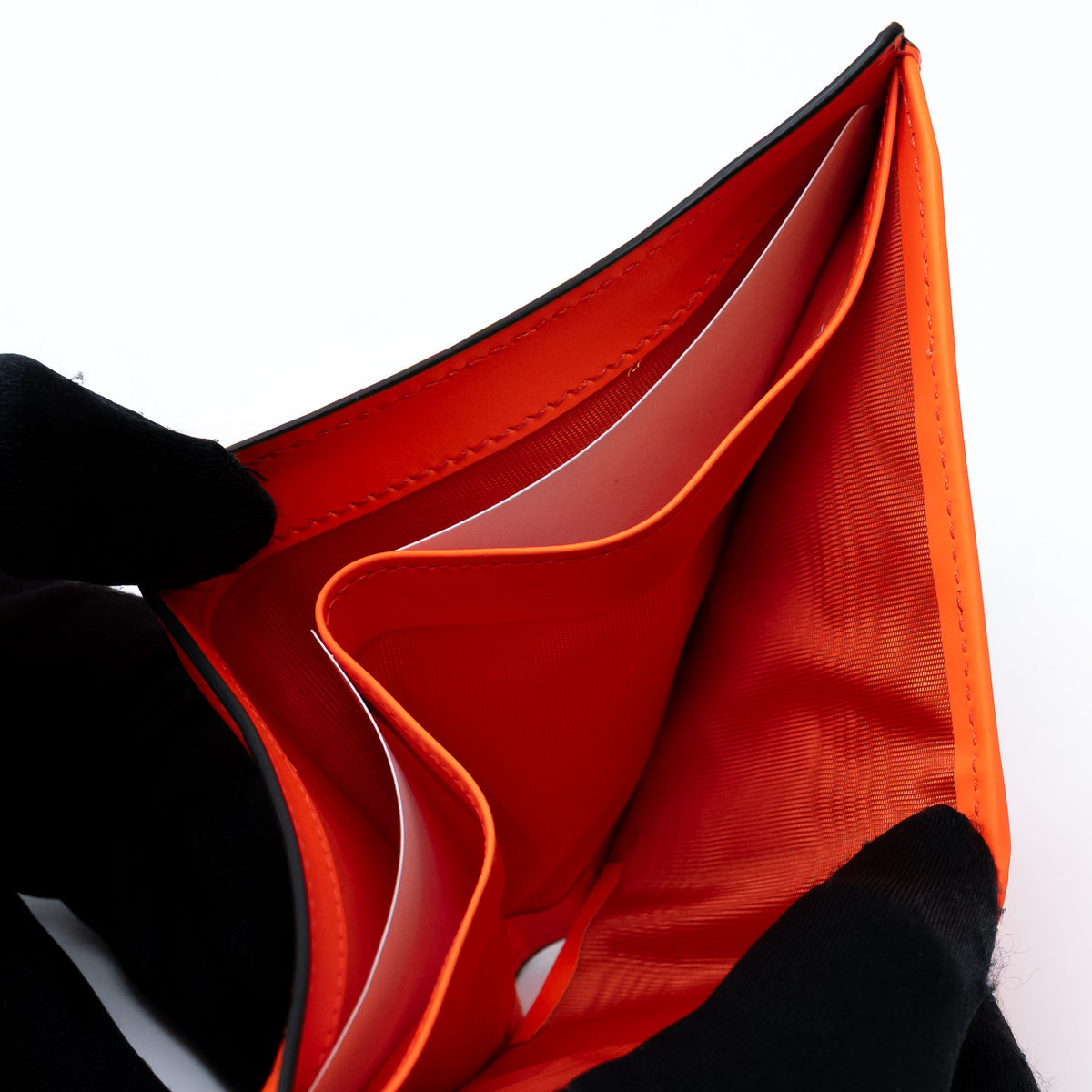 Gucci Neon Orange Bifold Monogram Wallet