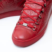 Mens Balenciaga Arena Red High Top Sneakers Size 44