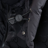 Gucci Black Puffer Jacket With Monogram Details Size 48