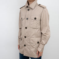 Burberry Beige Trench Coat with Elasticated Waist Size L