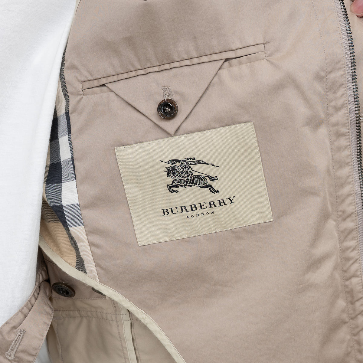 Burberry Beige Trench Coat with Elasticated Waist Size L