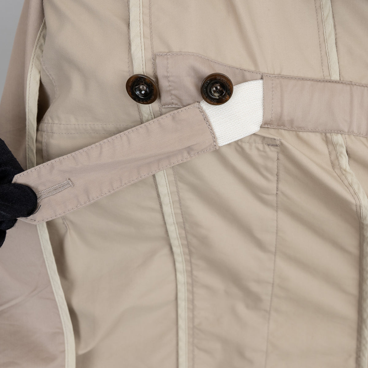 Burberry Beige Trench Coat with Elasticated Waist Size L