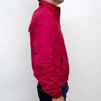 Burberry Pink Nylon Bomber Jacket with Ribbed Details Size M