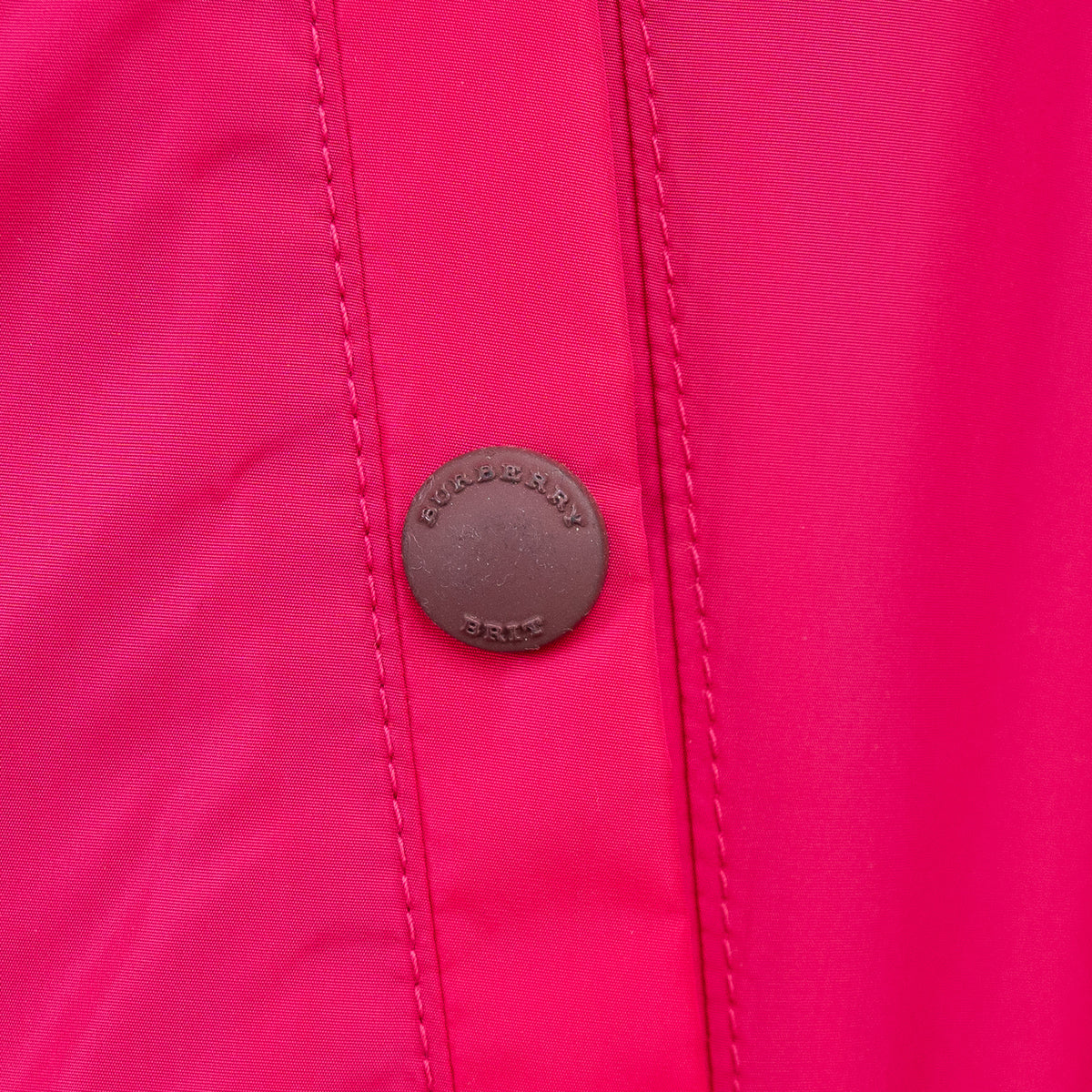 Burberry Pink Nylon Bomber Jacket with Ribbed Details Size M