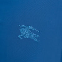 Burberry Blue Nylon Bomber Jacket with Ribbed Details Size M