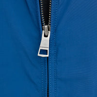 Burberry Blue Nylon Bomber Jacket with Ribbed Details Size M