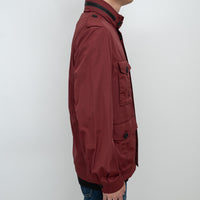 Burberry Burgundy Nylon Jacket with Cargo Pockets Size M