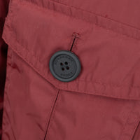 Burberry Burgundy Nylon Jacket with Cargo Pockets Size M