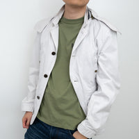 Burberry Light Grey Cotton Trench Coat Size M