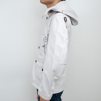 Burberry Light Grey Cotton Trench Coat Size M