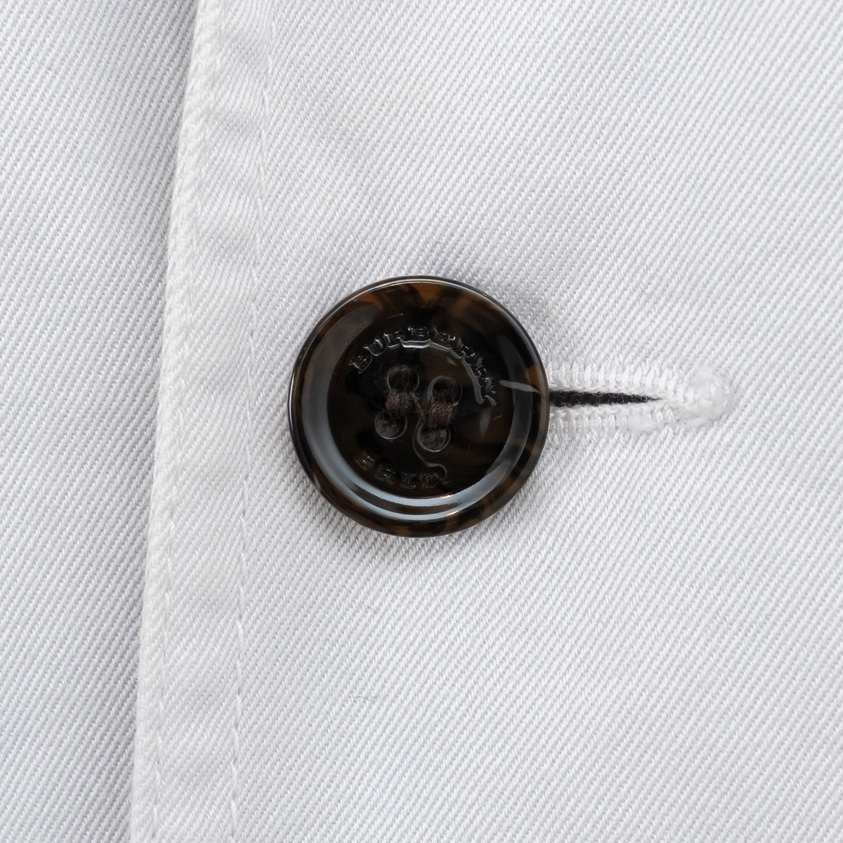 Burberry Light Grey Cotton Trench Coat Size M