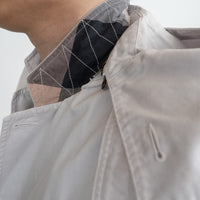 Burberry Light Grey Cotton Trench Coat Size M