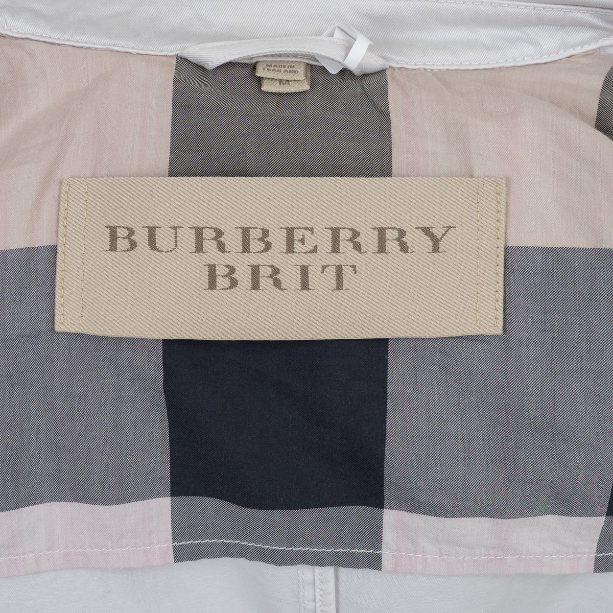 Burberry Light Grey Cotton Trench Coat Size M