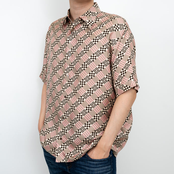 Fendi Printed Button Up Dress Shirt Size 41