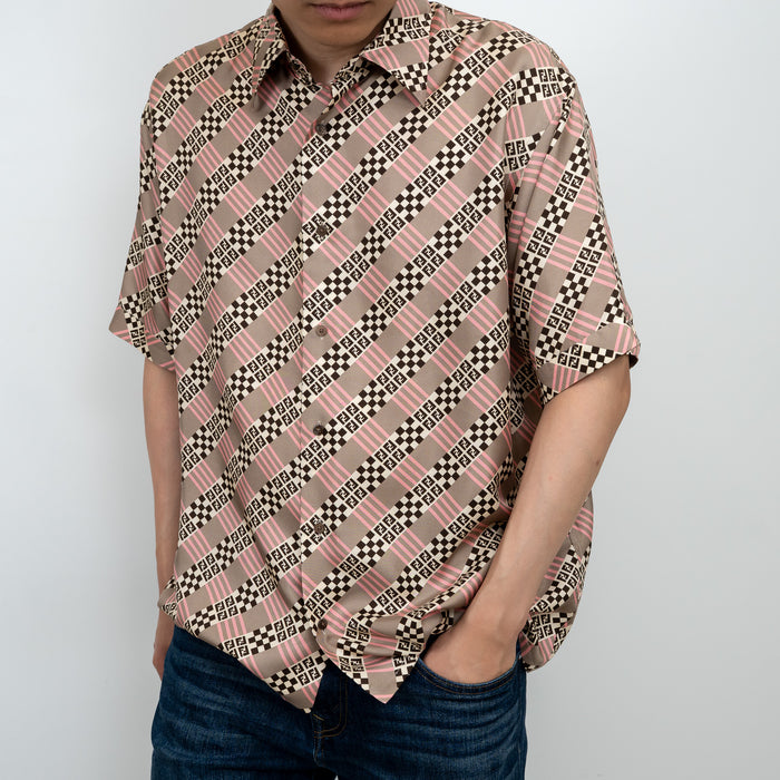 Fendi Printed Button Up Dress Shirt Size 41