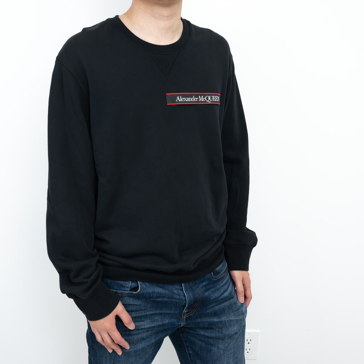 Alexander McQueen Black Sweatshirt with Logo Size XL