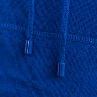 Burberry Blue Knit Hoodie with Red Logo Size M