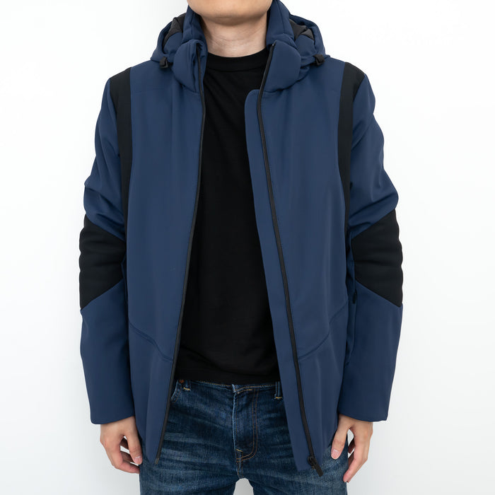Fendi Navy and Black Jacket with Monster Eyes Hood Size 48