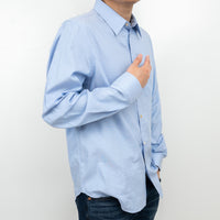 Gucci Blue Button Up with Embroidered Bee Detail Size 41