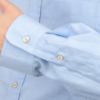 Gucci Blue Button Up with Embroidered Bee Detail Size 41