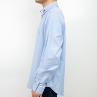 Gucci Blue Button Up with Embroidered Bee Detail Size 41