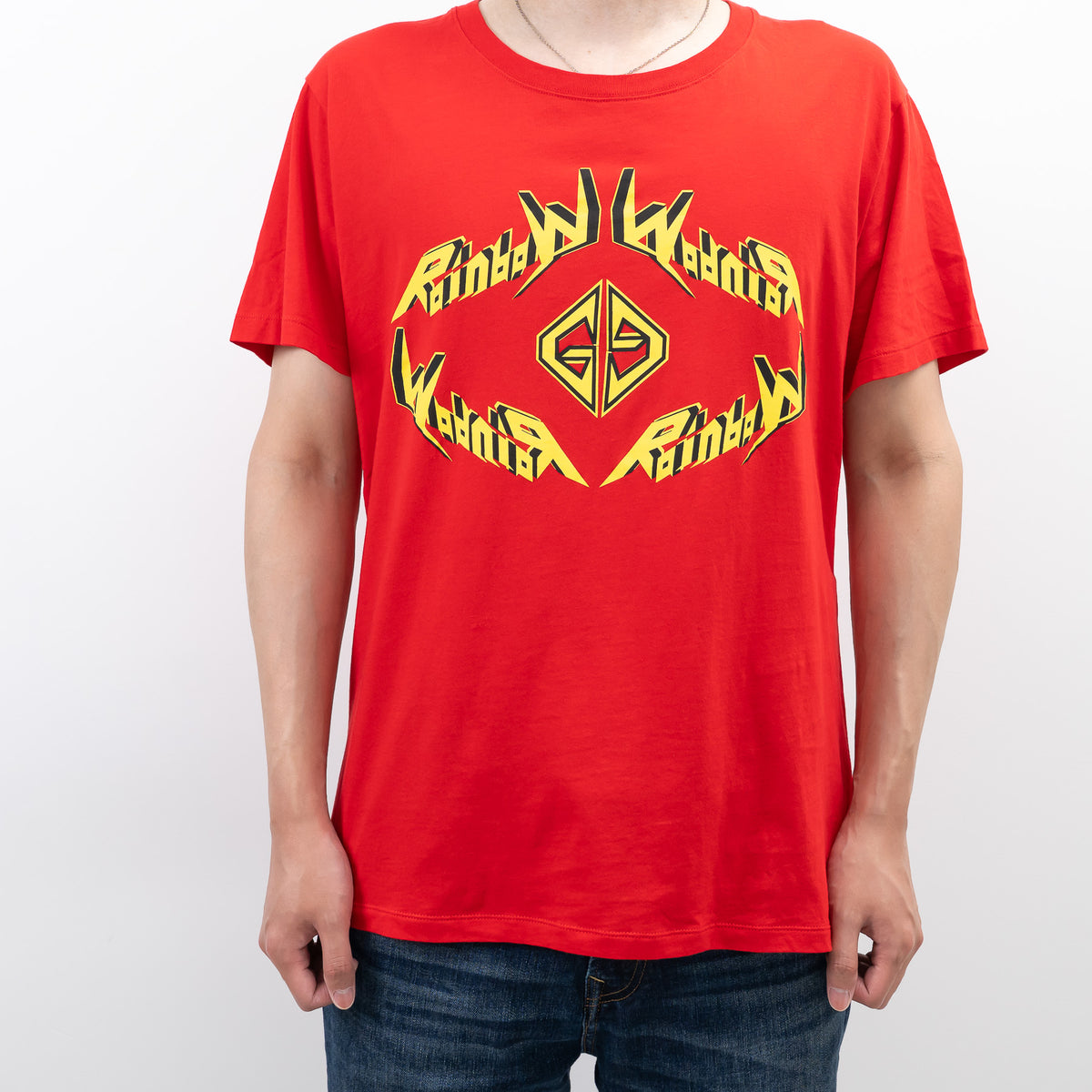 Gucci Red Cotton Graphic T-Shirt Size M