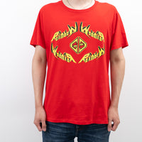 Gucci Red Cotton Graphic T-Shirt Size M