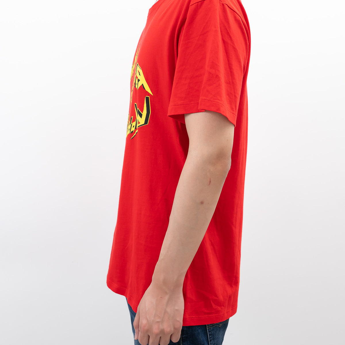 Gucci Red Cotton Graphic T-Shirt Size M