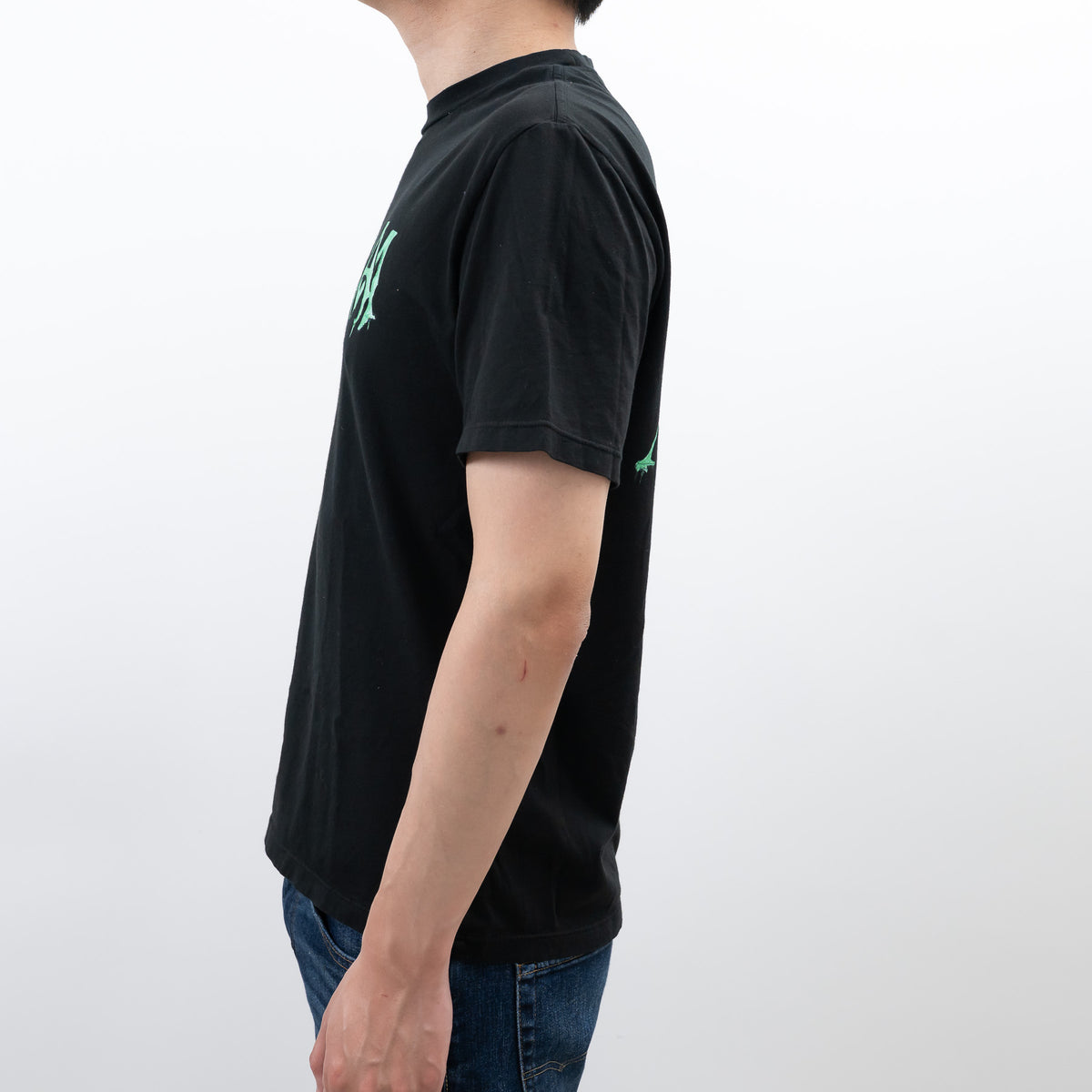 Amiri Black Cotton Green Graphic T-Shirt Size 34