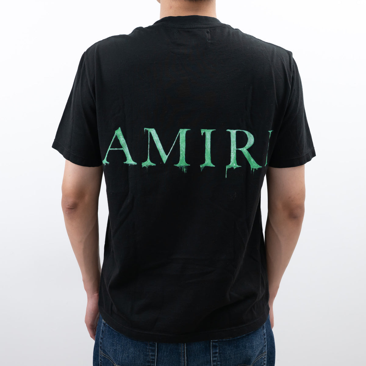 Amiri Black Cotton Green Graphic T-Shirt Size 34